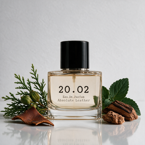 Absolute Leather eau de parfum by 20.O2 — leather, cypress, patchouli and vetiver