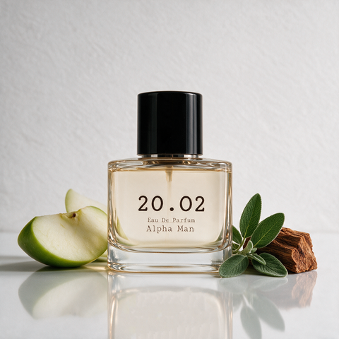 Alpha Man eau de parfum by 20.O2 — apple, sage and amberwood