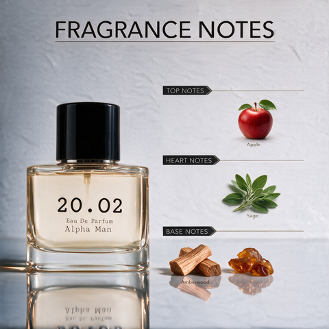 Alpha Man perfume bottle by 20.O2, made in the UAE