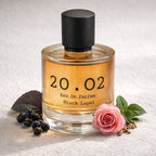 Black Lapel Perfume Bottle Angled — 20.O2