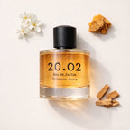 Crimson Aura Flat Lay — 20.O2 Eau de Parfum