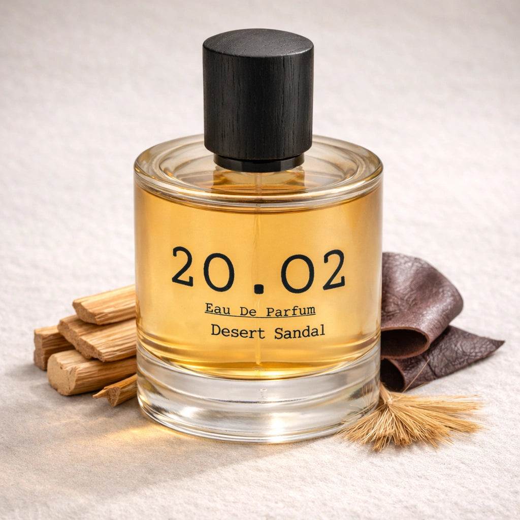 Desert Sandal Perfume Bottle Angled — 20.O2