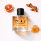 Golden Fortune Flat Lay — 20.O2 Eau de Parfum
