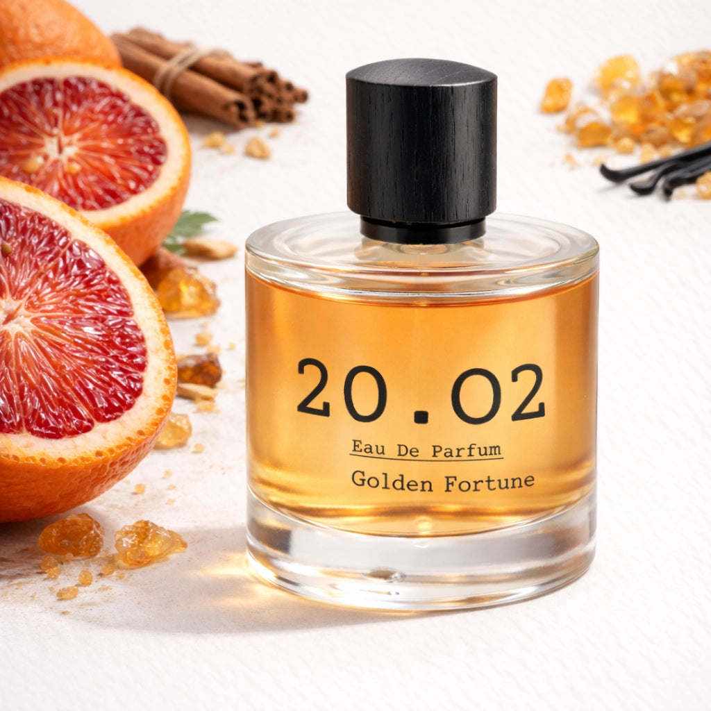 Golden Fortune Eau de Parfum — Grapefruit, Cinnamon & Leather | 20.O2