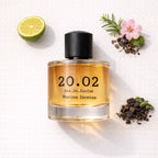 Marine Incense Flat Lay — 20.O2 Eau de Parfum