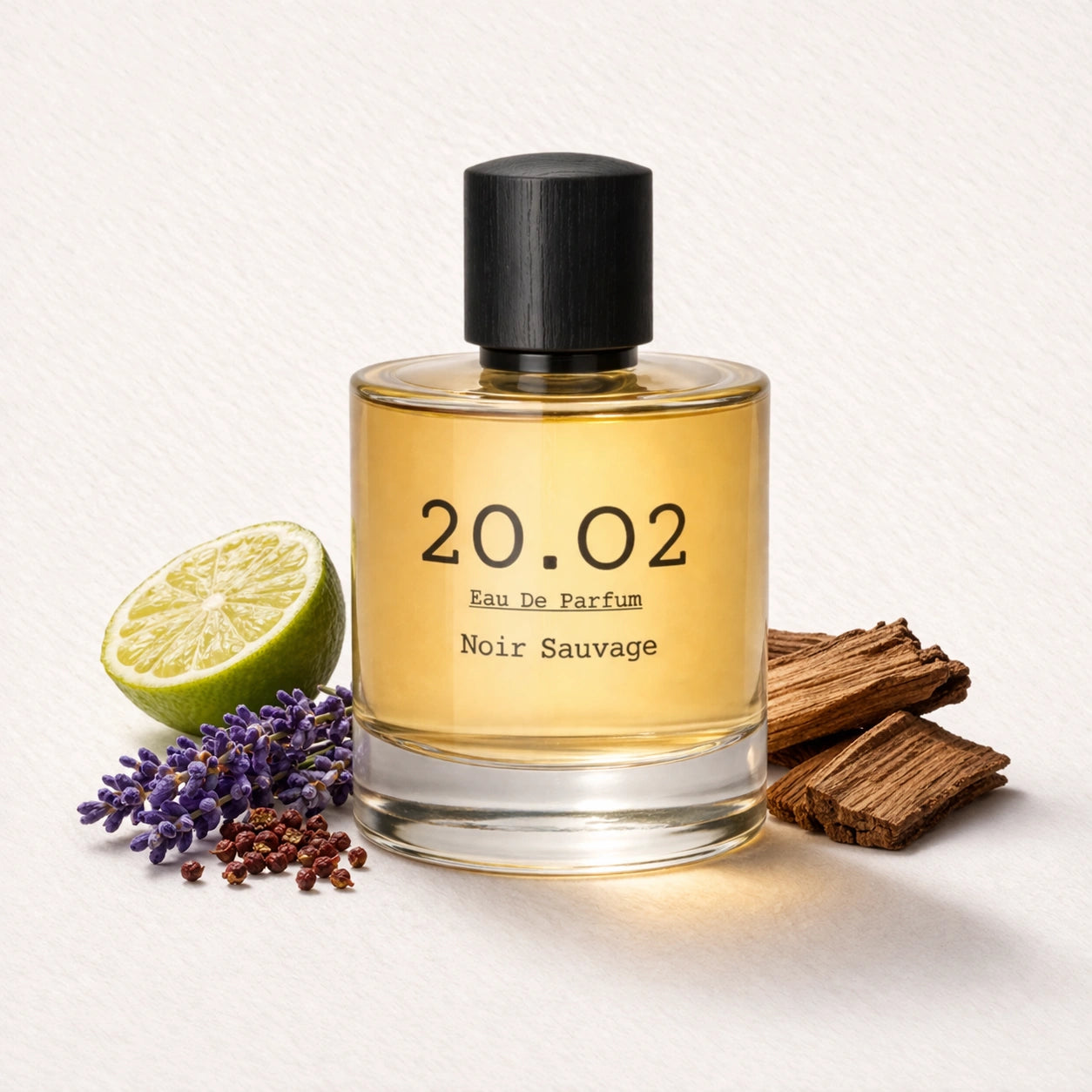 Noir Sauvage Perfume Bottle Angled — 20.O2