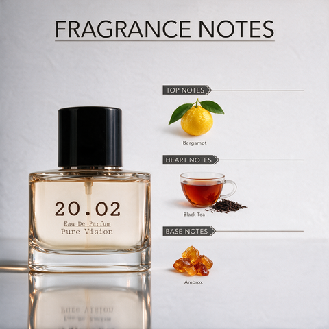Pure Vision perfume bottle by 20.O2, made in the UAE