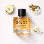 Silver Musk Flat Lay — 20.O2 Eau de Parfum