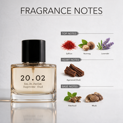 Supreme Oud perfume bottle by 20.O2, made in the UAE