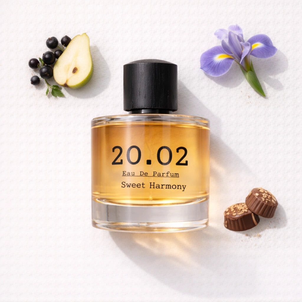 Sweet Harmony Flat Lay — 20.O2 Eau de Parfum