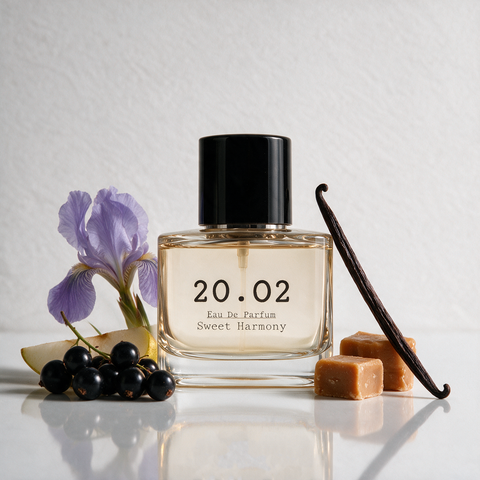 Sweet Harmony eau de parfum by 20.O2 — blackcurrant, pear, iris and vanilla