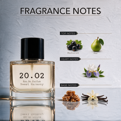 Sweet Harmony perfume bottle by 20.O2, made in the UAE