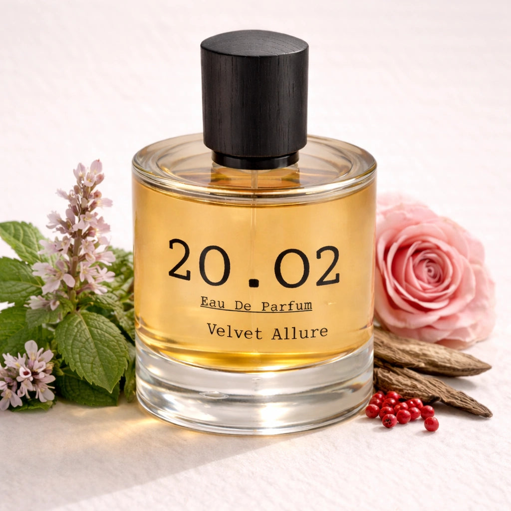 Velvet Allure Perfume Bottle Angled — 20.O2