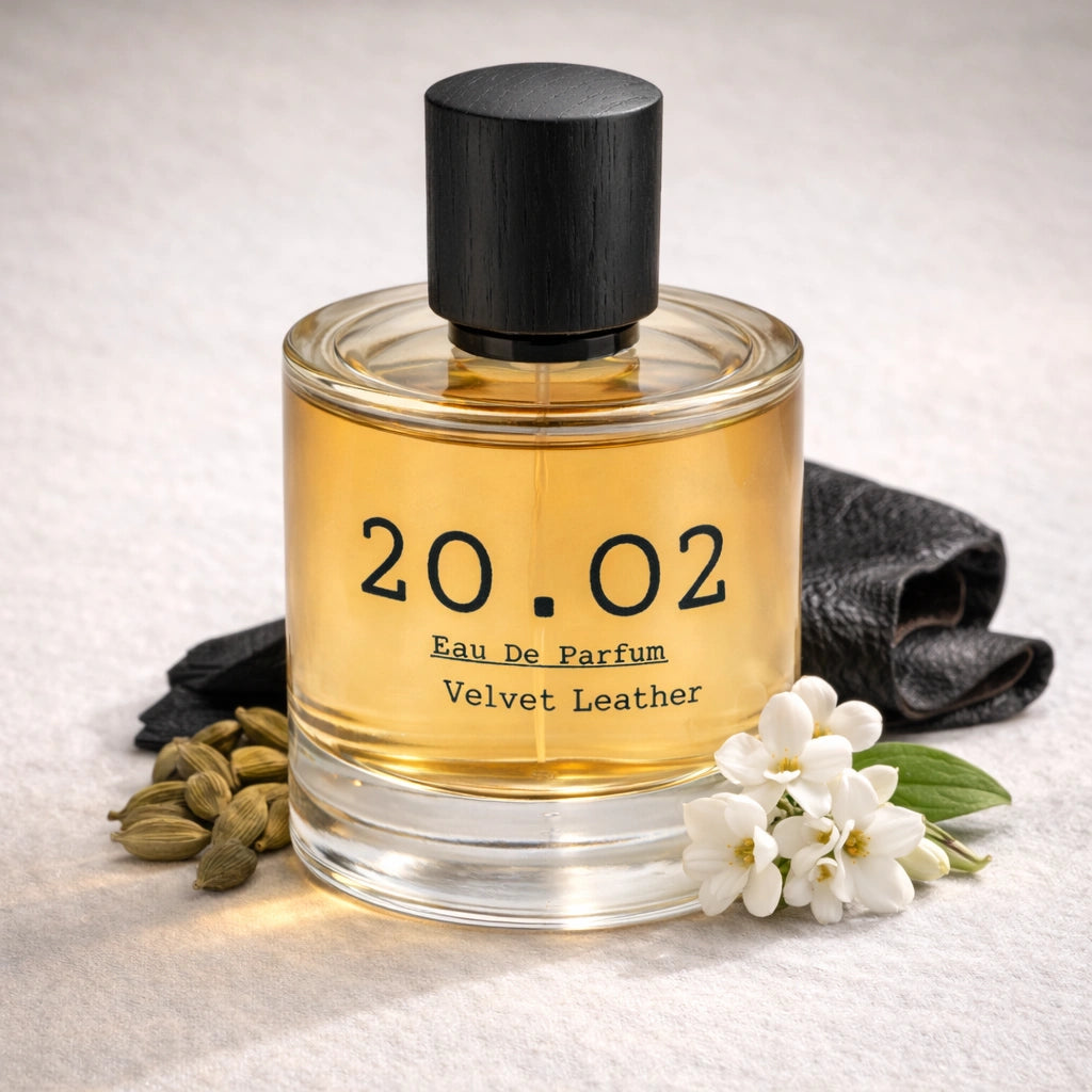 Velvet Leather Perfume Bottle Angled — 20.O2