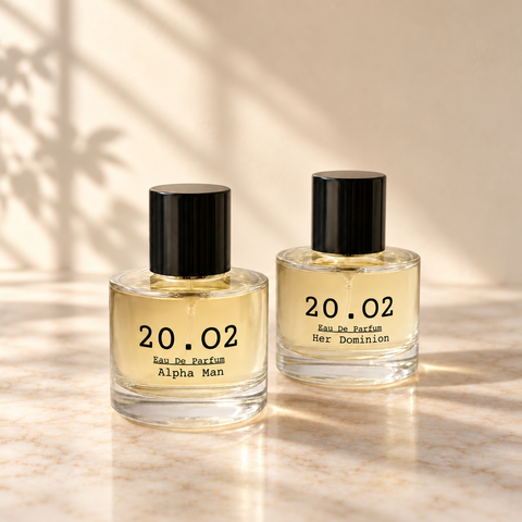 Him & Her combo: two 50ml 20.O2 bottles on stone