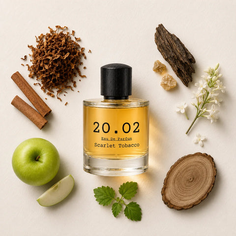 Scarlet Tobacco by 20.O2, flat lay