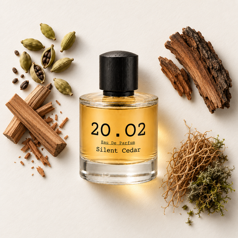 Silent Cedar by 20.O2, flat lay